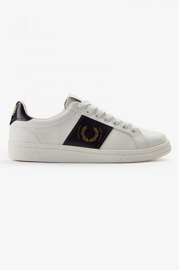 White Fred Perry B721 Men's Shoes | PH 1096SGLO